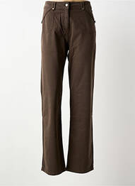 Pantalon drept țesătură poplin mărime normală maro ARMOR LUX femme