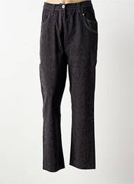 Pantalon drept țesătură poplin mărime normală gri FILIPINE LAHOYA femme