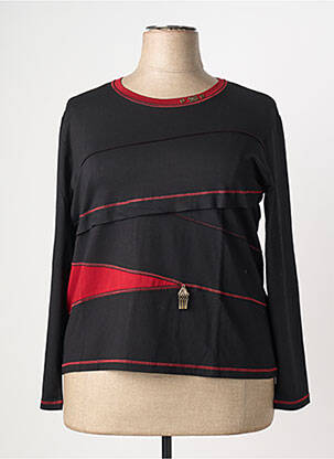Top guler rotund mâneci lungi negru CLAUDE DE SAIVRE femeie