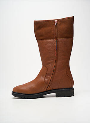 Cizme material neted toc plat până la 3 cm maro KICKERS femeie