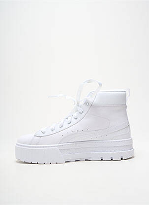 Adidași platformă toc de 4 la 6 cm alb PUMA femeie