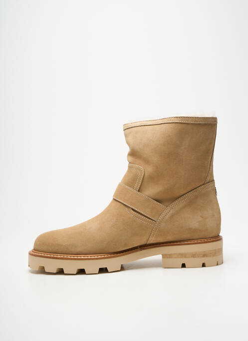 Botine/ghete nubuc toc de 4 la 6 cm bej JIMMY CHOO femme