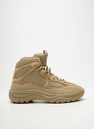 Adidași vârf rotund toc de 4 la 6 cm bej SEASON 7 femeie