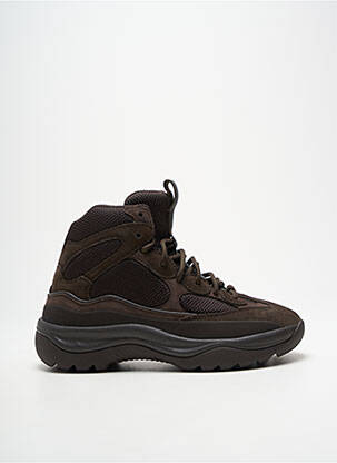 Adidași vârf rotund toc de 4 la 6 cm maro SEASON 7 femeie