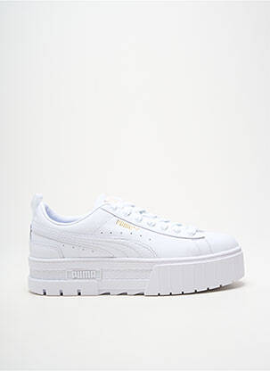 Adidași vârf rotund toc de 4 la 6 cm alb PUMA femeie