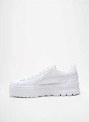 Adidași vârf rotund toc de 4 la 6 cm alb PUMA femeie