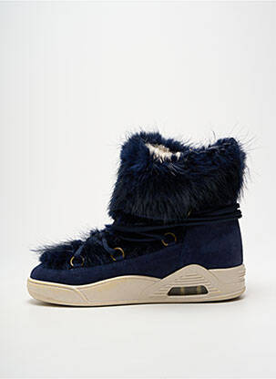 Botine/ghete nubuc toc de 4 la 6 cm albastru SERAFINI femeie