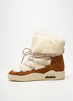 Botine/ghete nubuc toc de 4 la 6 cm maro SERAFINI femeie