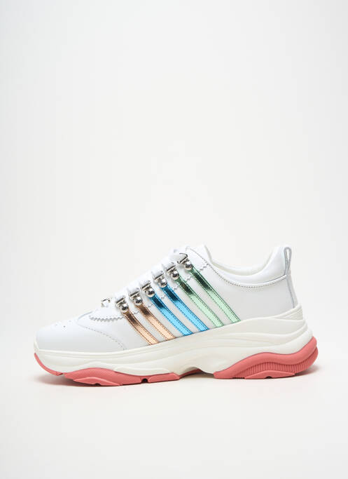 Adidași țesătură satinată toc de 4 la 6 cm alb DSQUARED2 femme