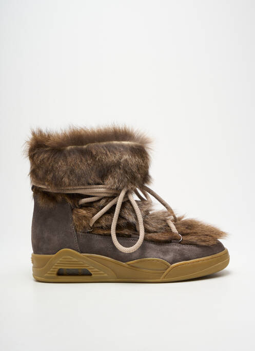 Botine/ghete nubuc toc de 4 la 6 cm gri SERAFINI femme