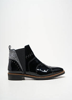 Botine/ghete material neted toc plat până la 3 cm negru REGARD femeie
