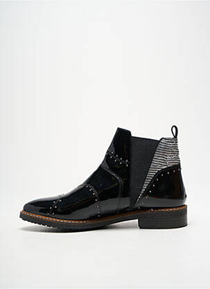 Botine/ghete material neted toc plat până la 3 cm negru REGARD femeie