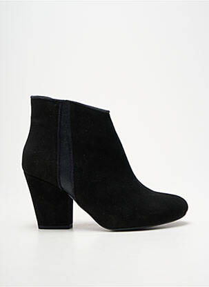 Botine/ghete cubanez toc de 7 la 9 cm negru REQINS femeie