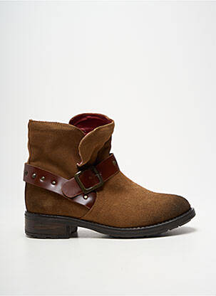 Botine/ghete toc mic toc plat până la 3 cm maro ACES femme