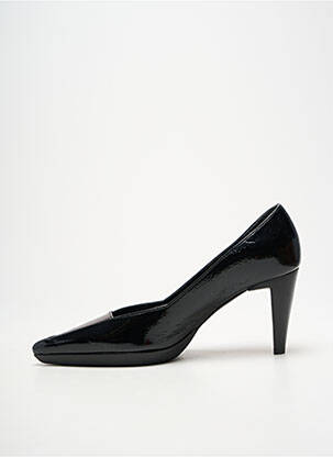 Pantofi cu toc țesătură satinată toc de 7 la 9 cm negru PARALLELE femeie