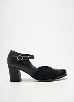 Pantofi cu toc toc pătrat toc de 7 la 9 cm negru KARSTON femeie