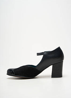 Pantofi cu toc toc pătrat toc de 7 la 9 cm negru KARSTON femeie
