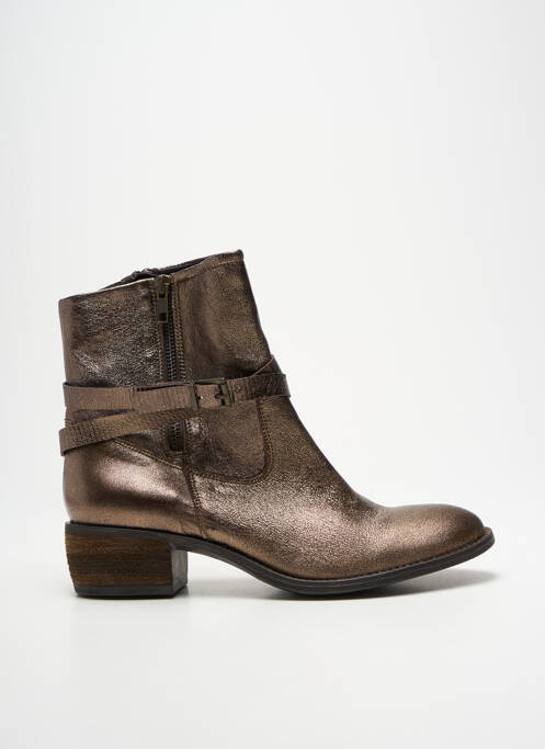 Botine/ghete material neted toc de 4 la 6 cm auriu REQINS femme