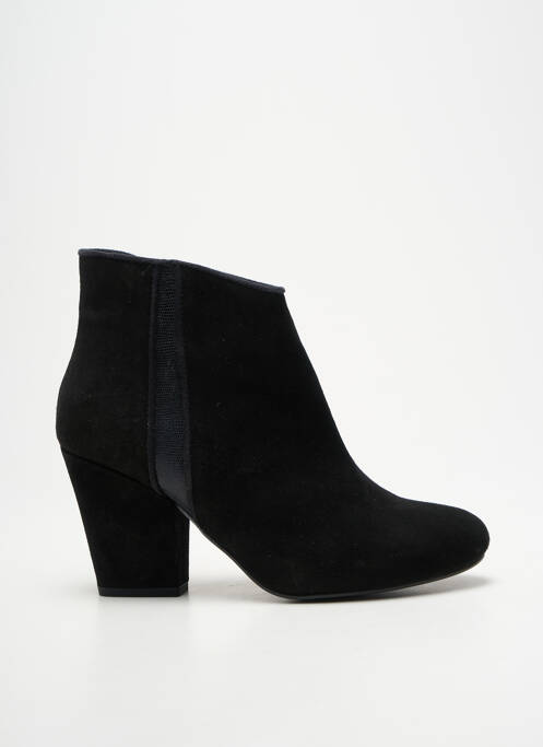 Botine/ghete cubanez toc de 7 la 9 cm negru REQINS femme