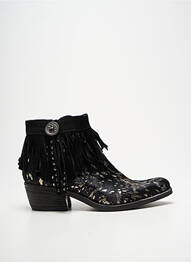 Botine/ghete vârf ascuțit toc de 4 la 6 cm negru KHRIO femme