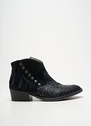 Botine/ghete țesătură satinată toc de 4 la 6 cm negru SEE YOU JANE femeie