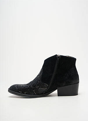 Botine/ghete țesătură satinată toc de 4 la 6 cm negru SEE YOU JANE femeie
