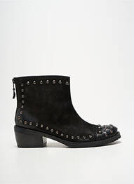 Botine/ghete țesătură satinată toc de 4 la 6 cm negru LOLA CRUZ femme