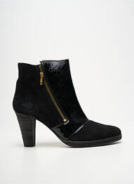 Botine/ghete țesătură satinată toc de 7 la 9 cm negru MISS FIDJI femme