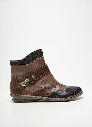 Botine/ghete închidere cu fermoar toc plat până la 3 cm maro KARSTON femme