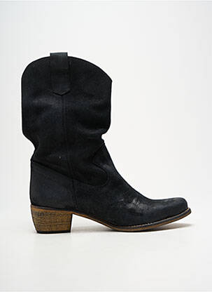 Botine/ghete vârf ascuțit toc de 4 la 6 cm negru MTNG femme