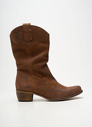 Botine/ghete vârf ascuțit toc de 4 la 6 cm maro MTNG femme