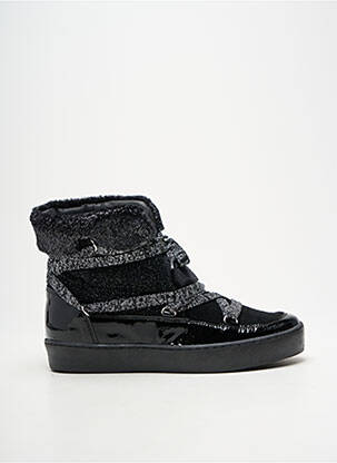 Botine/ghete vârf rotund toc plat până la 3 cm negru REQINS femeie