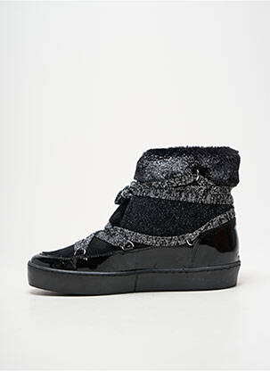 Botine/ghete vârf rotund toc plat până la 3 cm negru REQINS femeie