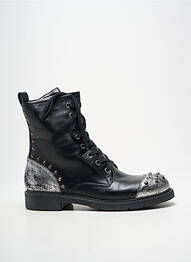 Botine/ghete țesătură satinată toc plat până la 3 cm negru JANET SPORT femeie