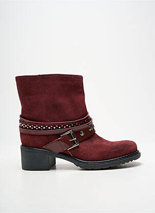 Botine/ghete material neted toc de 4 la 6 cm violet JANET SPORT femeie