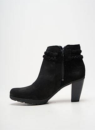 Botine/ghete cubanez toc de 7 la 9 cm negru REQINS femeie