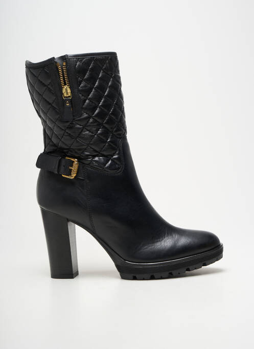 Botine/ghete țesătură satinată toc înalt de 10cm și mai mult negru PEPEROSA femme