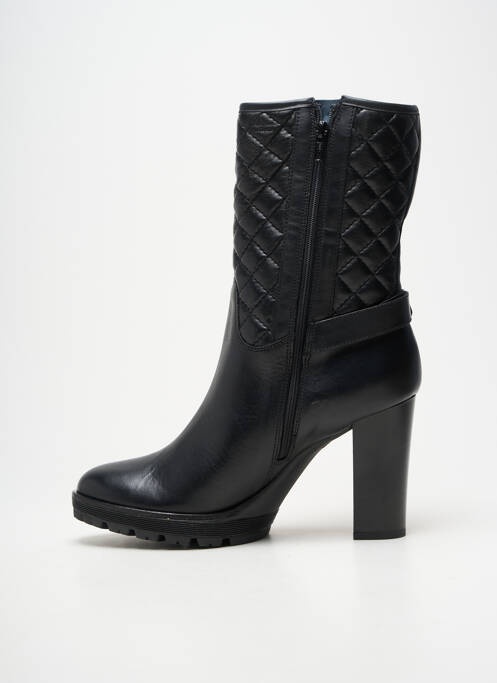 Botine/ghete țesătură satinată toc înalt de 10cm și mai mult negru PEPEROSA femme