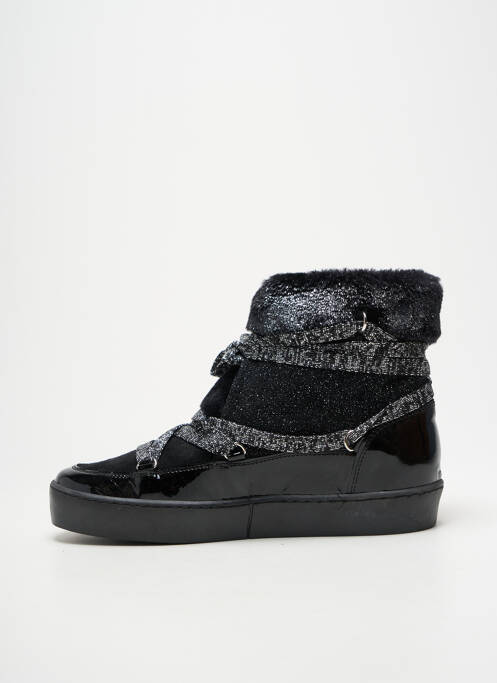 Botine/ghete vârf rotund toc plat până la 3 cm negru REQINS femme