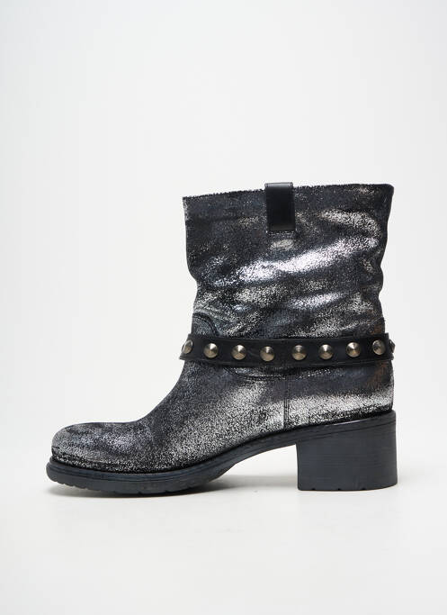 Botine/ghete toc de 4 la 6 cm argintiu JANET SPORT femme