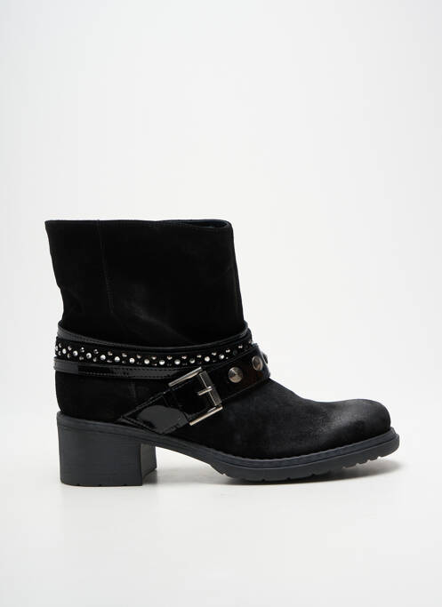 Botine/ghete material neted toc de 4 la 6 cm negru JANET SPORT femme