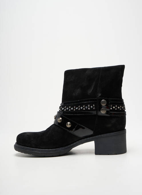 Botine/ghete material neted toc de 4 la 6 cm negru JANET SPORT femme