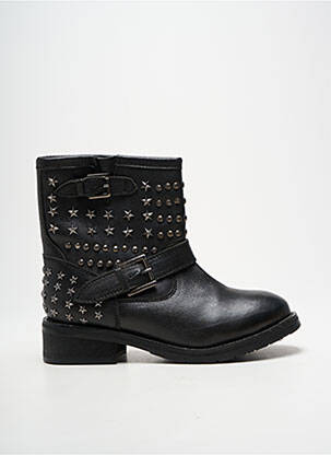 Botine/ghete material neted toc de 4 la 6 cm negru LOLA CRUZ femeie