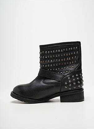 Botine/ghete material neted toc de 4 la 6 cm negru LOLA CRUZ femeie