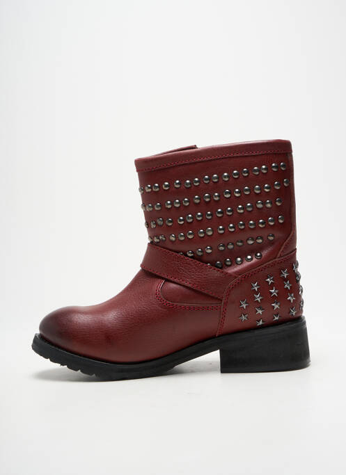 Botine/ghete material neted toc de 4 la 6 cm roșu LOLA CRUZ femme