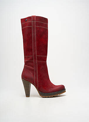 Cizme cubanez toc de 7 la 9 cm roșu MTNG femme