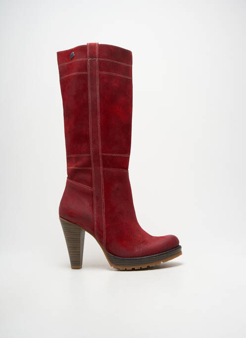 Cizme cubanez toc de 7 la 9 cm roșu MTNG femme