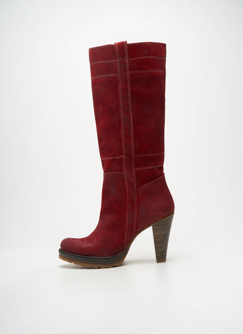 Cizme cubanez toc de 7 la 9 cm roșu MTNG femme