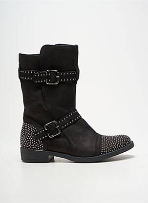 Botine/ghete toc mic toc plat până la 3 cm negru REQINS femme