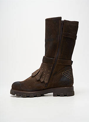 Botine/ghete toc mic toc de 4 la 6 cm maro MANAS femeie